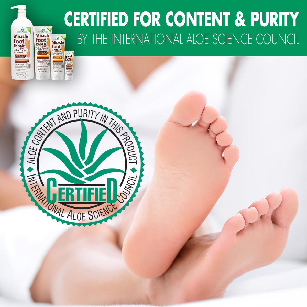 Miracle of Aloe on cracked heel area to soften