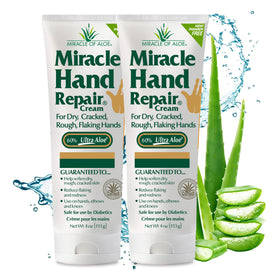 Miracle of Aloe Hand Repair Cream bottle with 60% UltraAloe for deep hydration