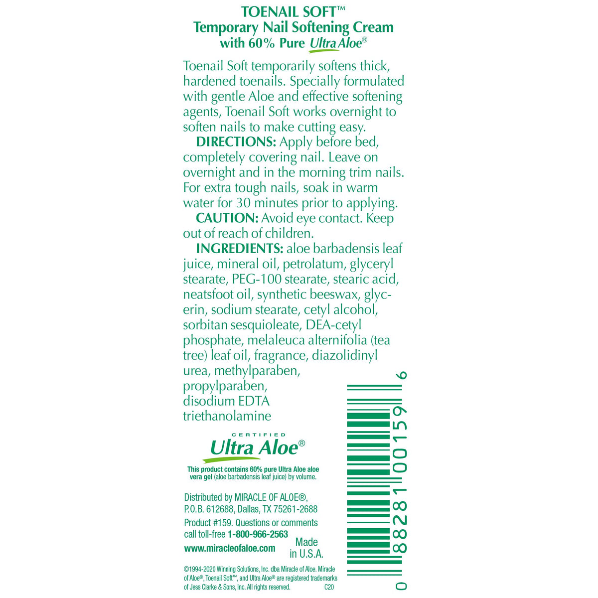 Miracle of Aloe nails ready-for-trim after use with smoother, cleaner look