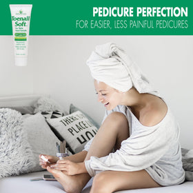 Miracle of Aloe pedicure-ready nails after softening steps for polish prep