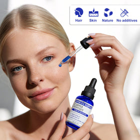 Miracle Official GHK-Cu Serum usage across face and hairline.