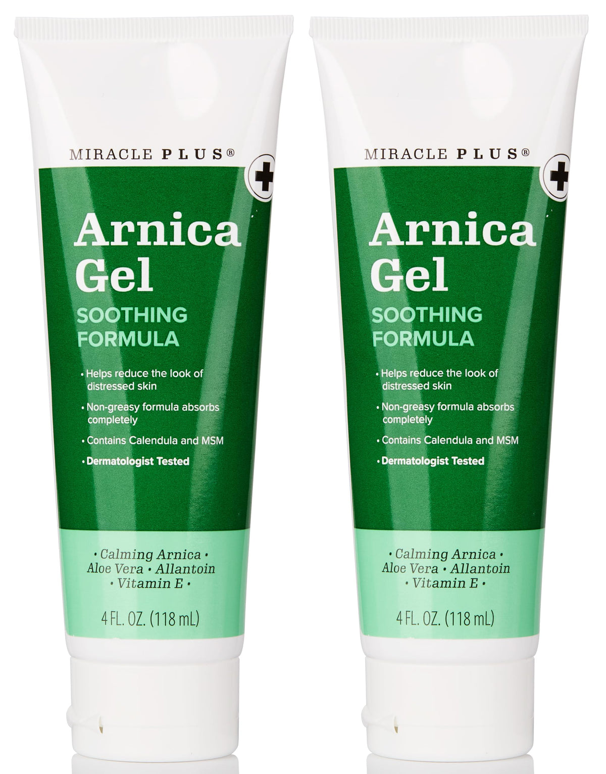 Miracle Plus Arnica Gel bottle ready for quick topical relief