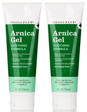 Miracle Plus Arnica Gel bottle ready for quick topical relief