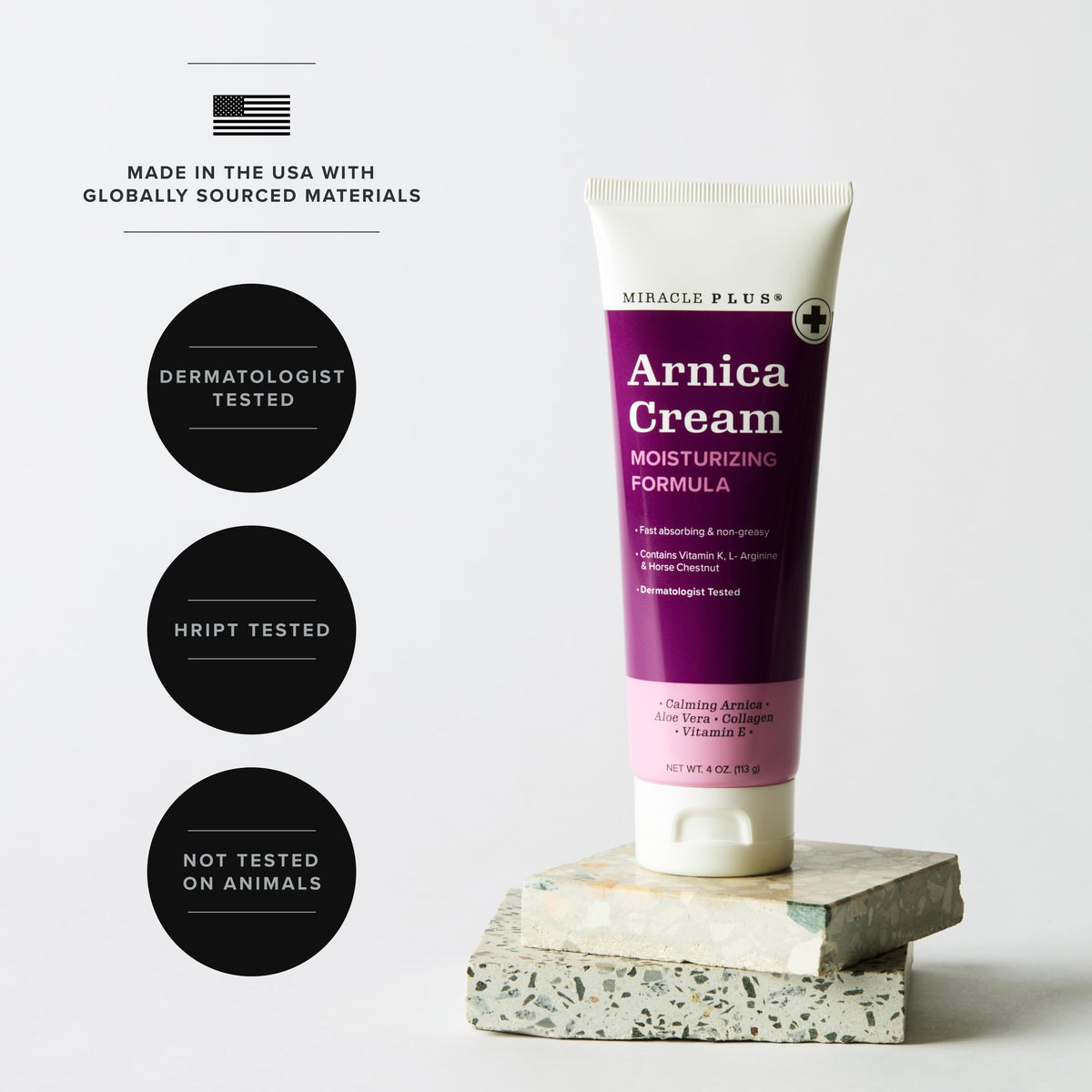 Miracle Plus product packaging photo, 2-piece set ready for routines.