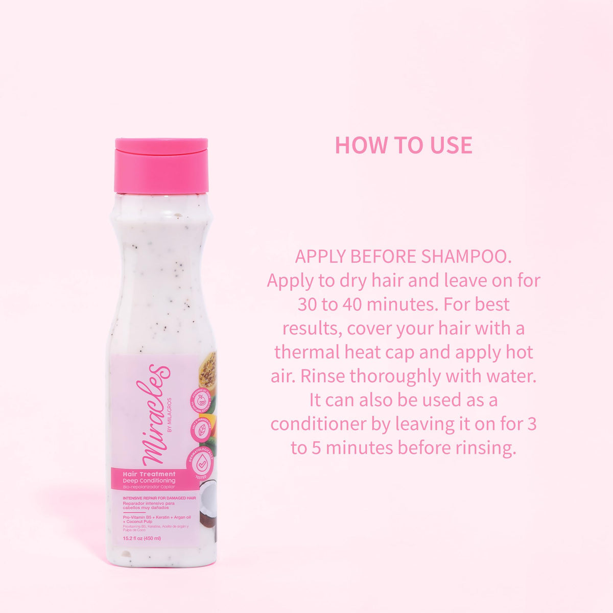 Miracles By Milagros deep-conditioning damage repair on chemically treated hair