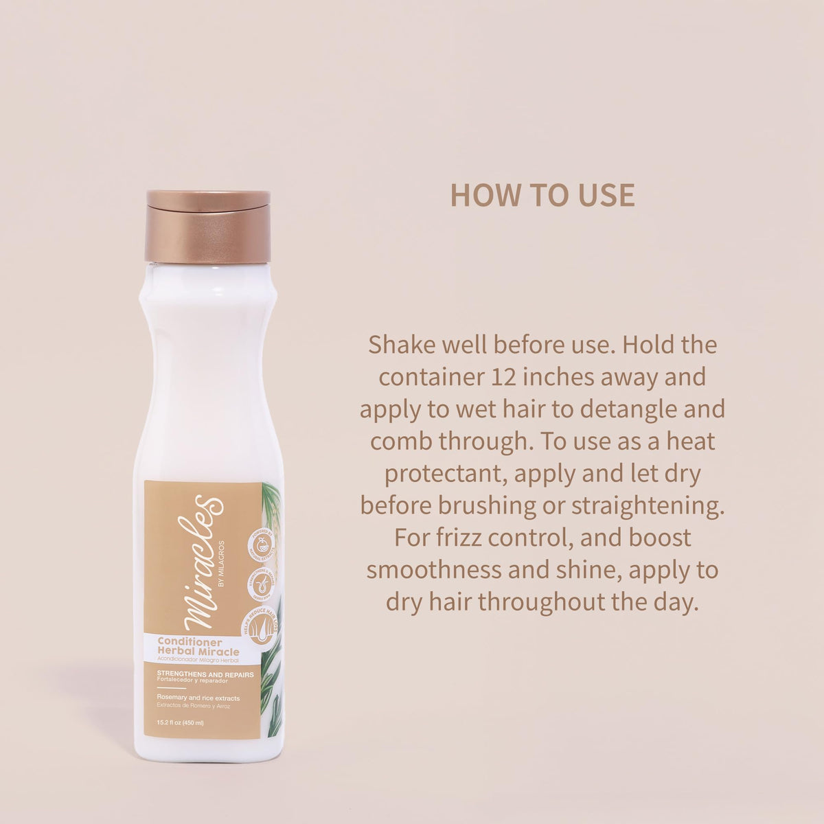 Miracles By Milagros hair dry detangling suggests 9x easier brushing.
