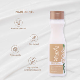 Miracles By Milagros hair wet detangling demonstrates up to 16x easier combing.