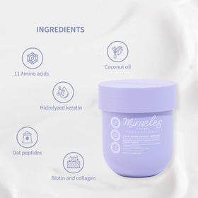 Pump dispenser of Miracles By Milagros Intensive Repair Hair Mask for controlled use.