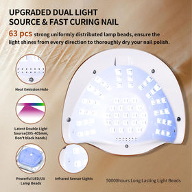 MIRAGE LAYON UV nail lamp detachable base for easy toe nail drying setup.