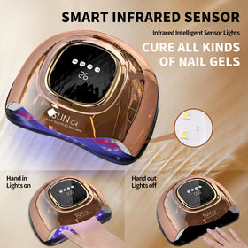 MIRAGE LAYON UV nail lamp bead panel highlighting even light distribution.
