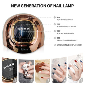 MIRAGE LAYON UV nail lamp with digital display for precise timer control.