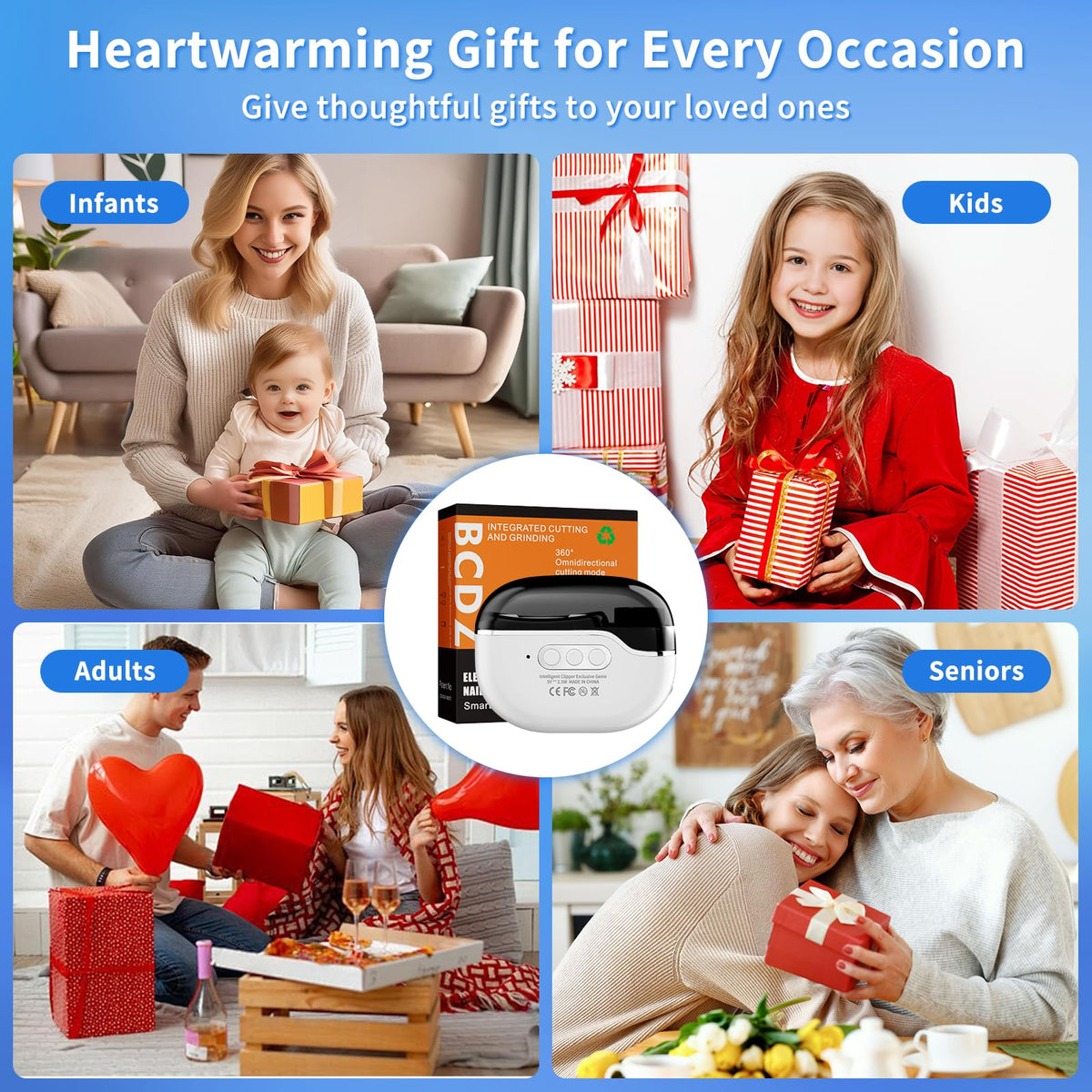 MIRAIWATIMO ideal for seniors, adults, and kids seeking safer nail care.