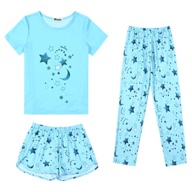 Mirawise Girls Blue Moon top—soft, breathable nightwear for comfy bedtimes.