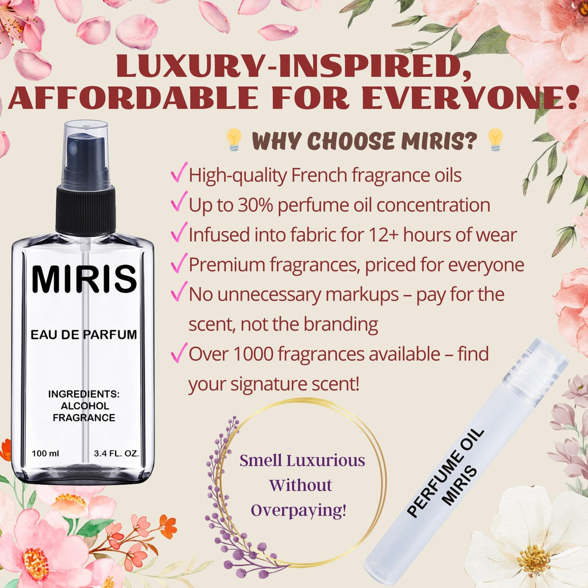 MIRIS No. 1166 cap close-up emphasizes premium bottle details and oriental woody vibe.
