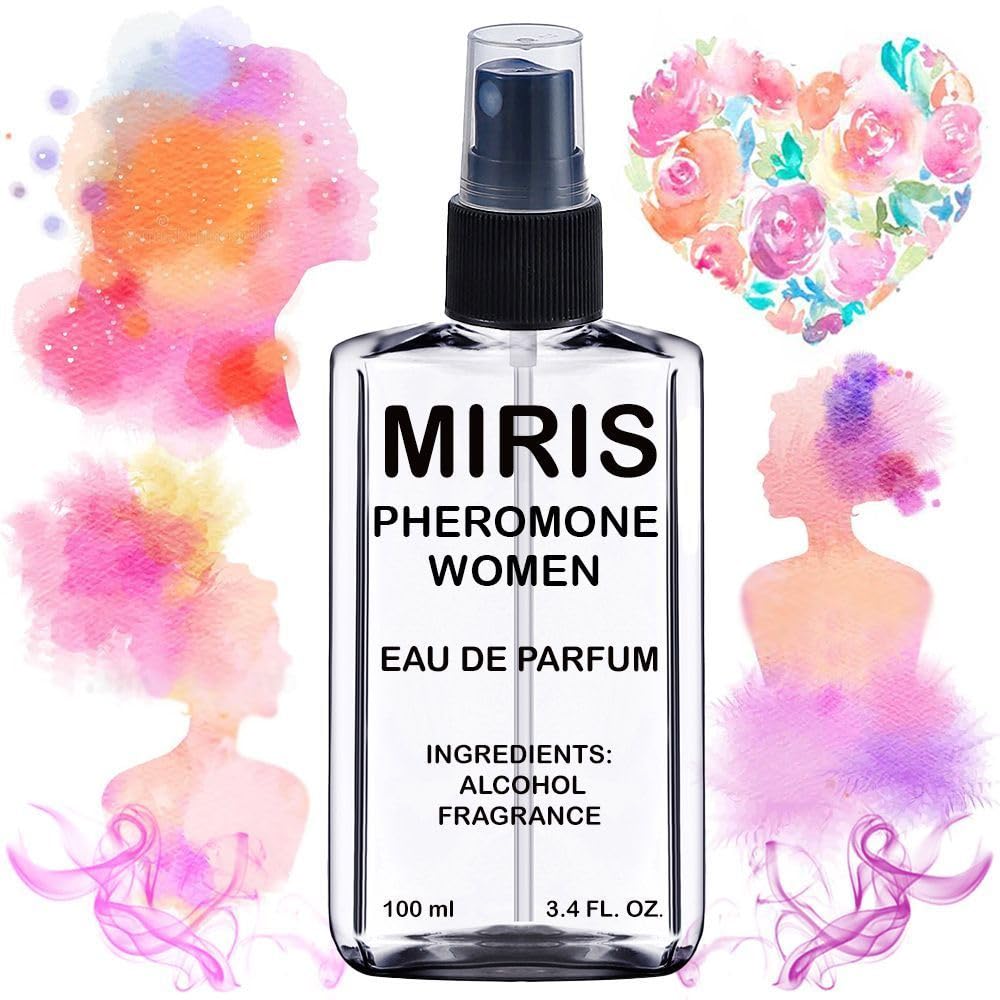 MIRIS Pheromone Women bottle close-up for an elegant evening look.