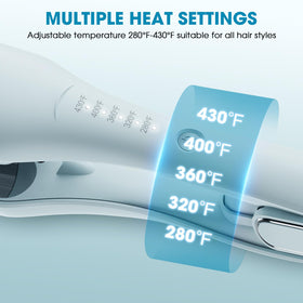 MiroPure curling wand offers 5 heat settings for different hair types.