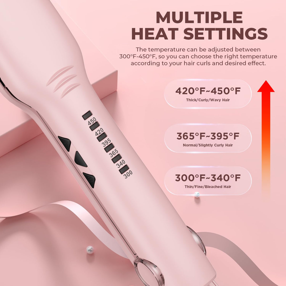 MiroPure ceramic floating plates visible for smooth glide and reduced frizz.