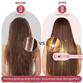 MiroPure pink design adds style while delivering convenient straightening