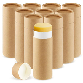 Mirrline brown deodorant tube front view, ideal for easy refilling in DIY samples