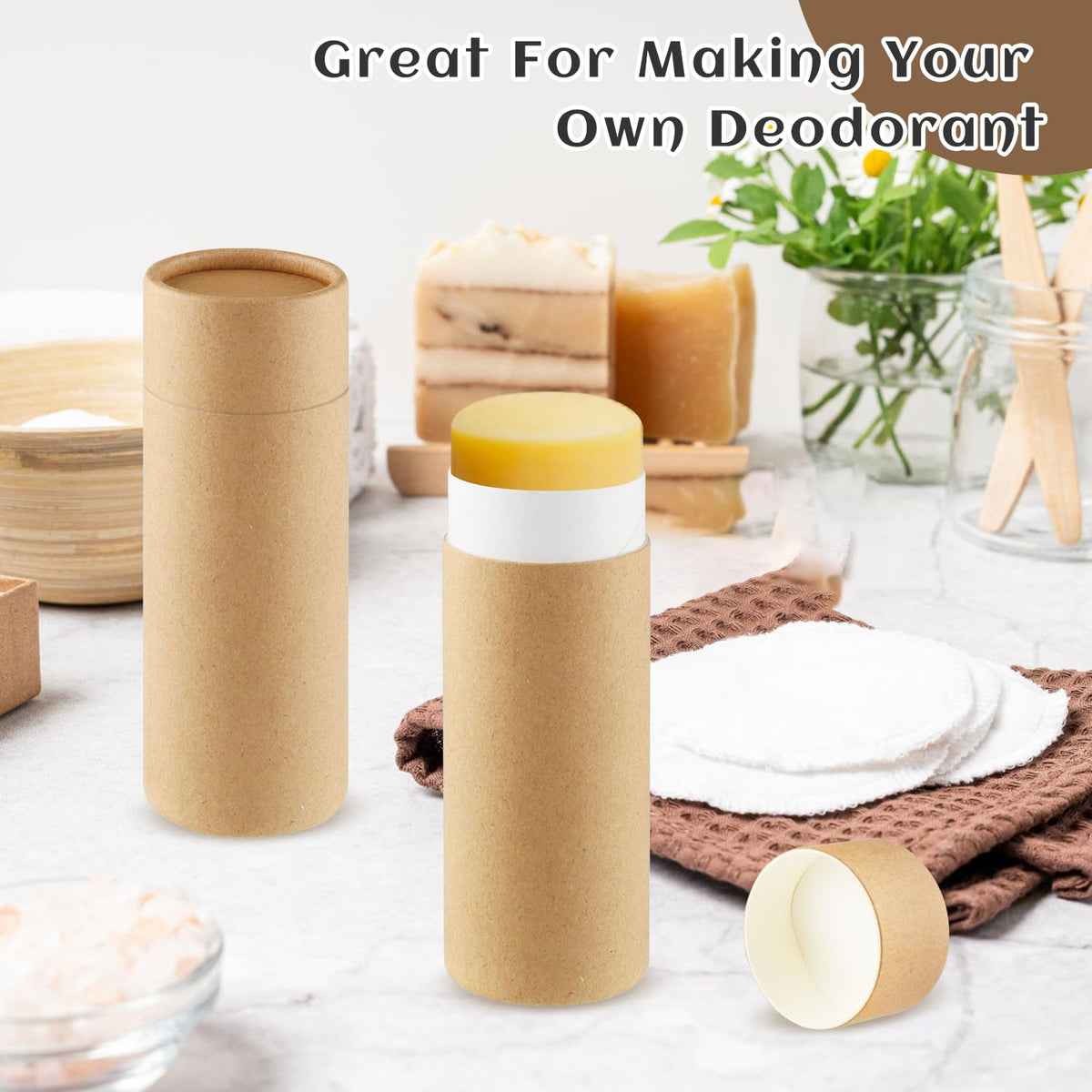 Mirrline paperboard tube brown outside labels, ready for DIY customization