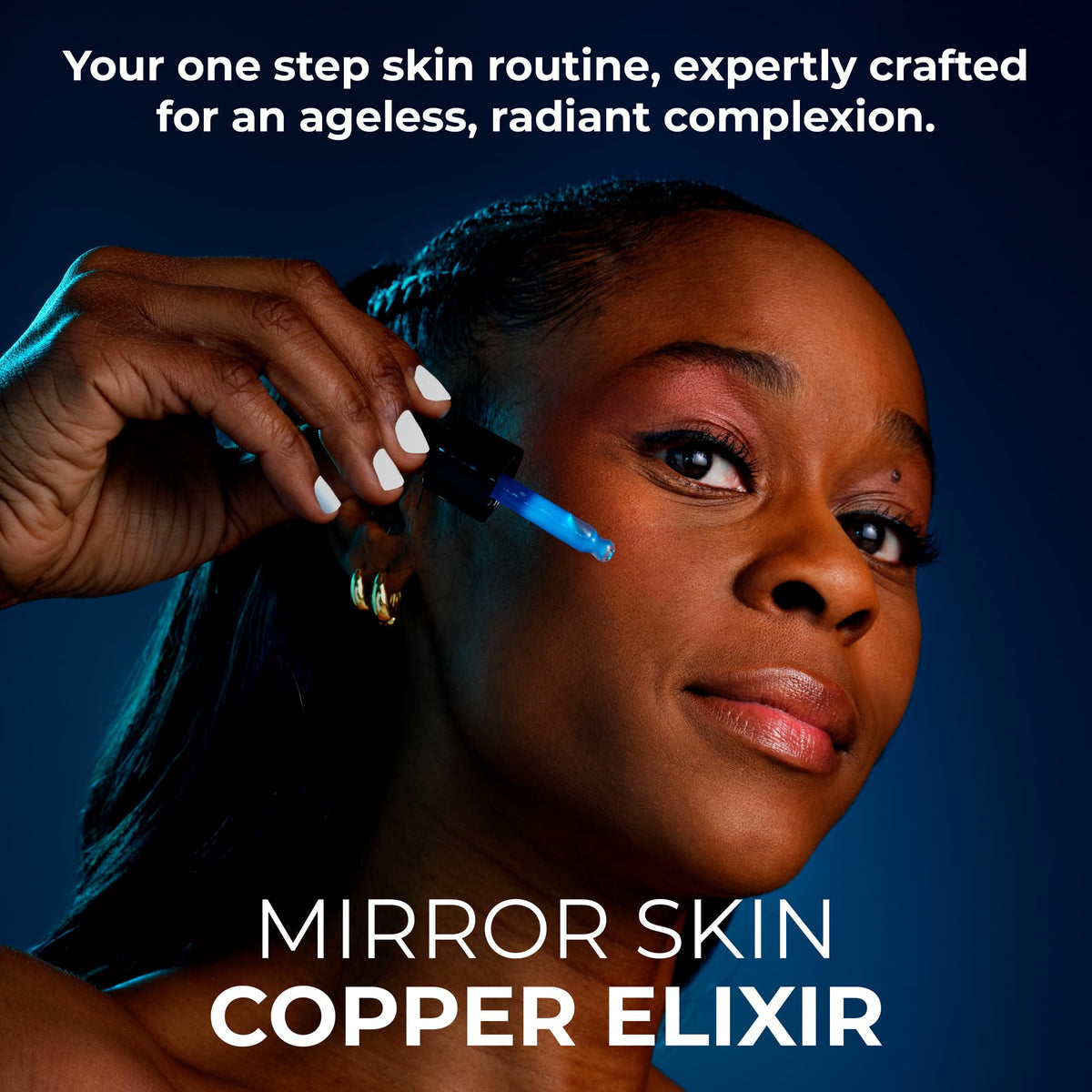 Mirror Skin Copper Elixir dropper pour for precise application.