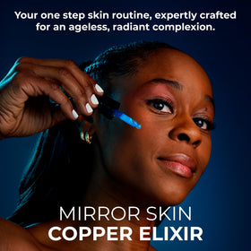Mirror Skin Copper Elixir dropper pour for precise application.