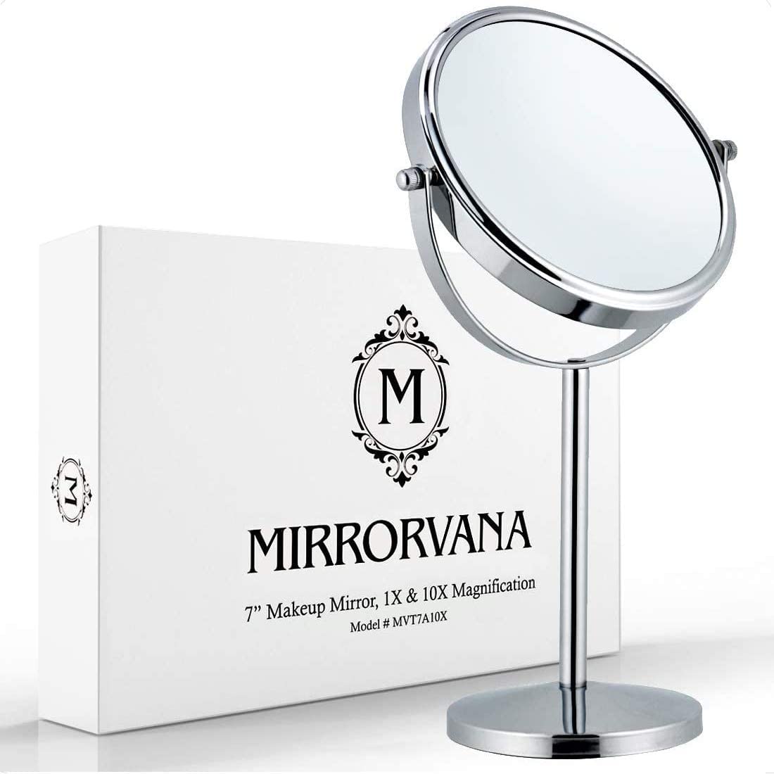 Mirrorvana 10x magnification side for precise detail during makeup