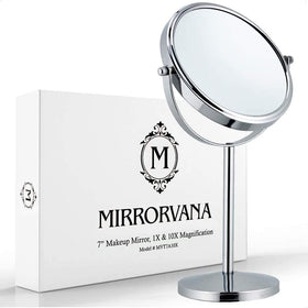 Mirrorvana 10x magnification side for precise detail during makeup
