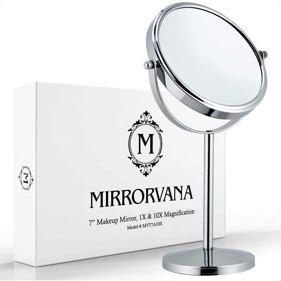 Mirrorvana 10x magnification side for precise detail during makeup