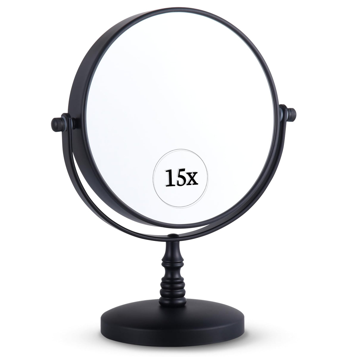 Mirrorvana 15x magnifying tabletop mirror on stand for precise makeup application