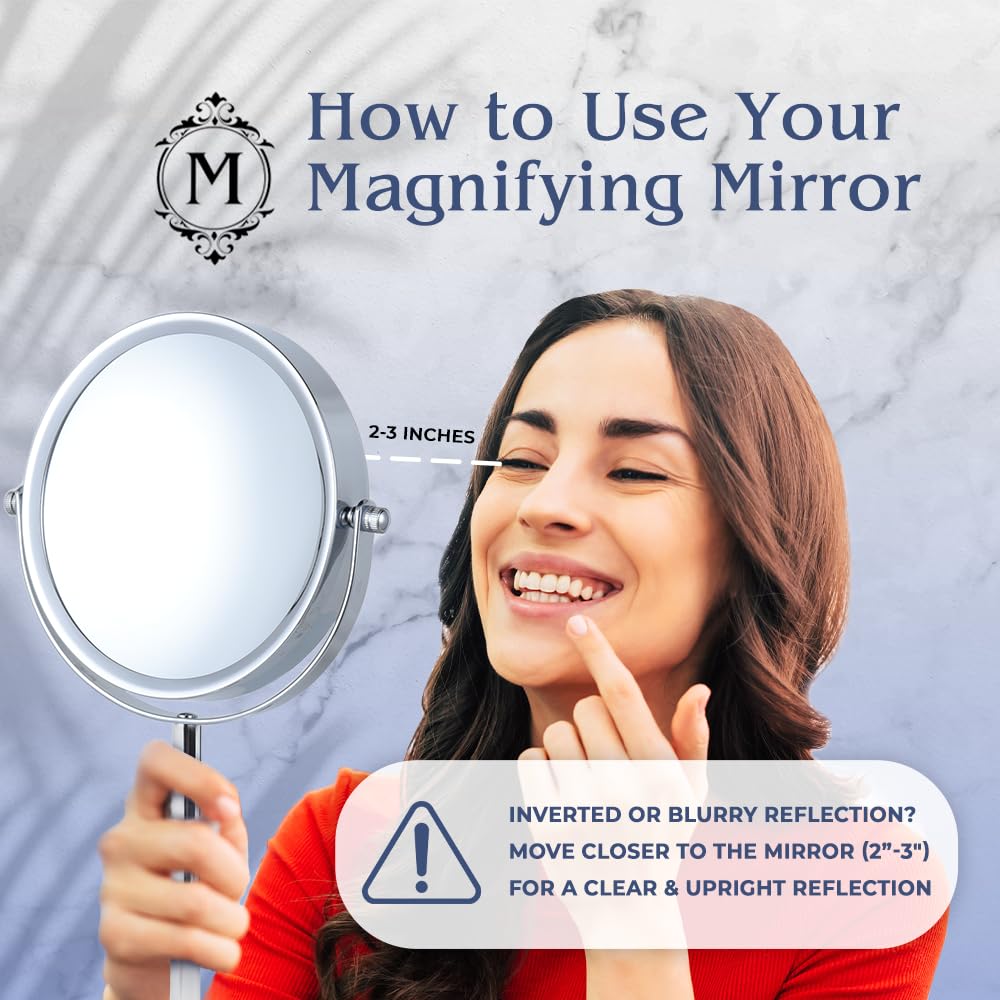 Mirrorvana 7-inch wide mirror and 14-inch tall stand