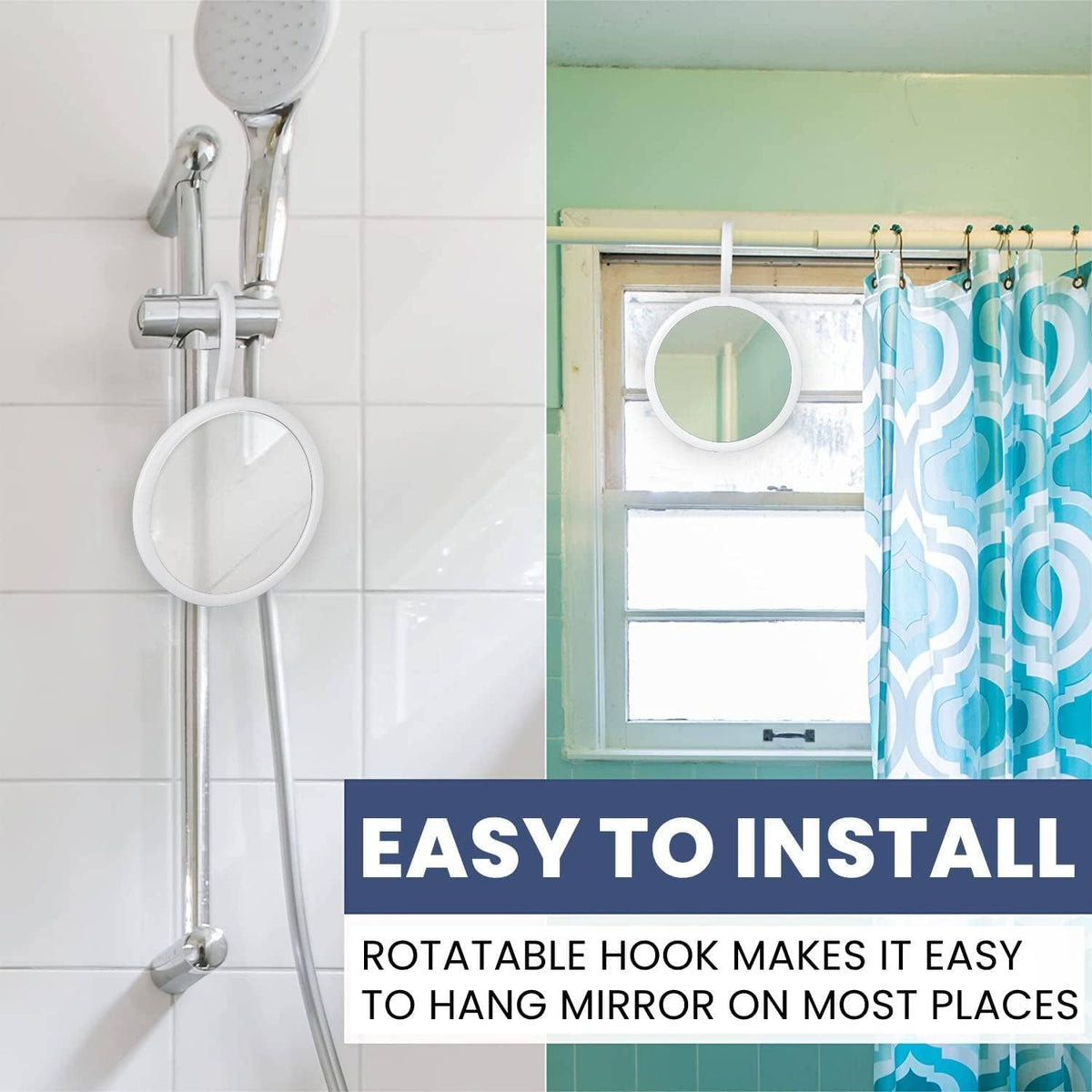 Mirrorvana Anti-Fog Coating helps maintain a clear reflection during shaving.