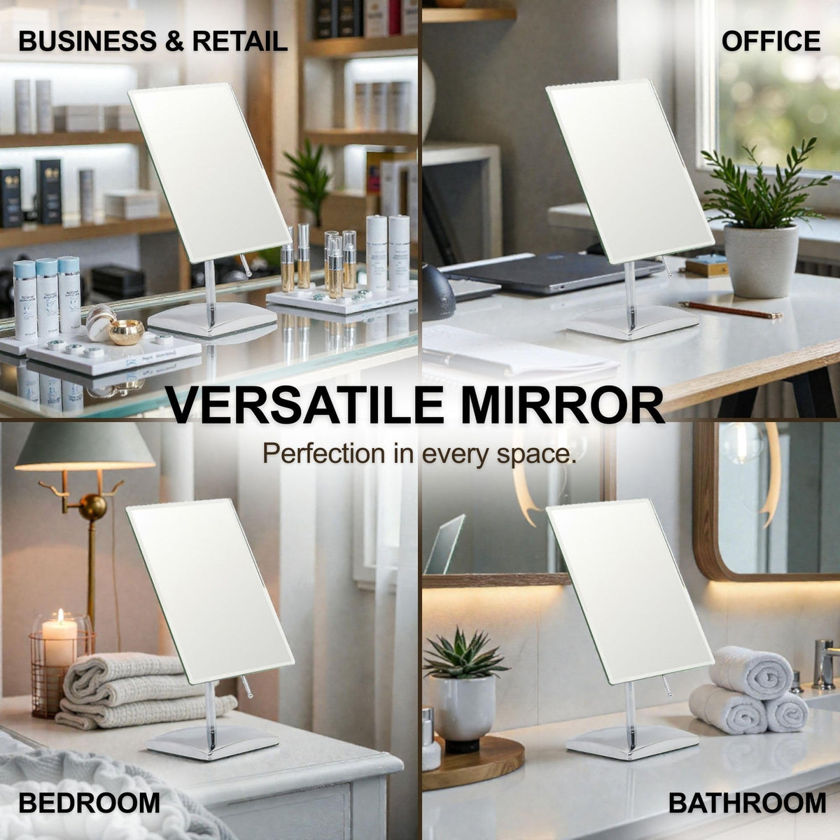 Mirrorvana crystal-clear reflection mirror helps you see details clearly.