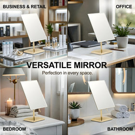 MIRRORVANA compact desk vanity placement for makeup routines