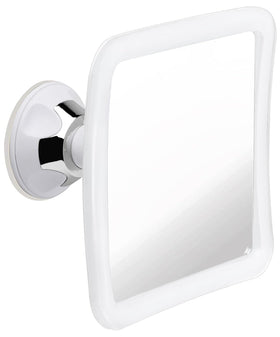 MIRRORVANA fogless shower mirror with 360° suction provides a clear view during steamy showers.