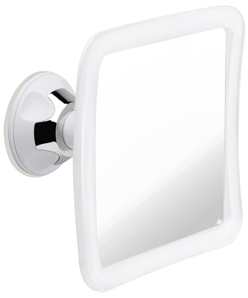 MIRRORVANA fogless shower mirror with 360° suction provides a clear view during steamy showers.