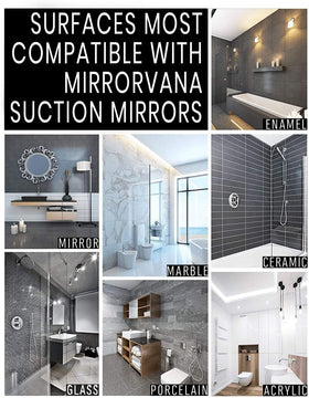 MIRRORVANA 8x7 inch mirror size provides ample grooming space