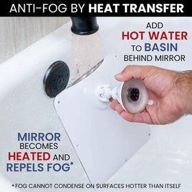 MIRRORVANA fogless mirror anti fog feature maintains visibility during grooming