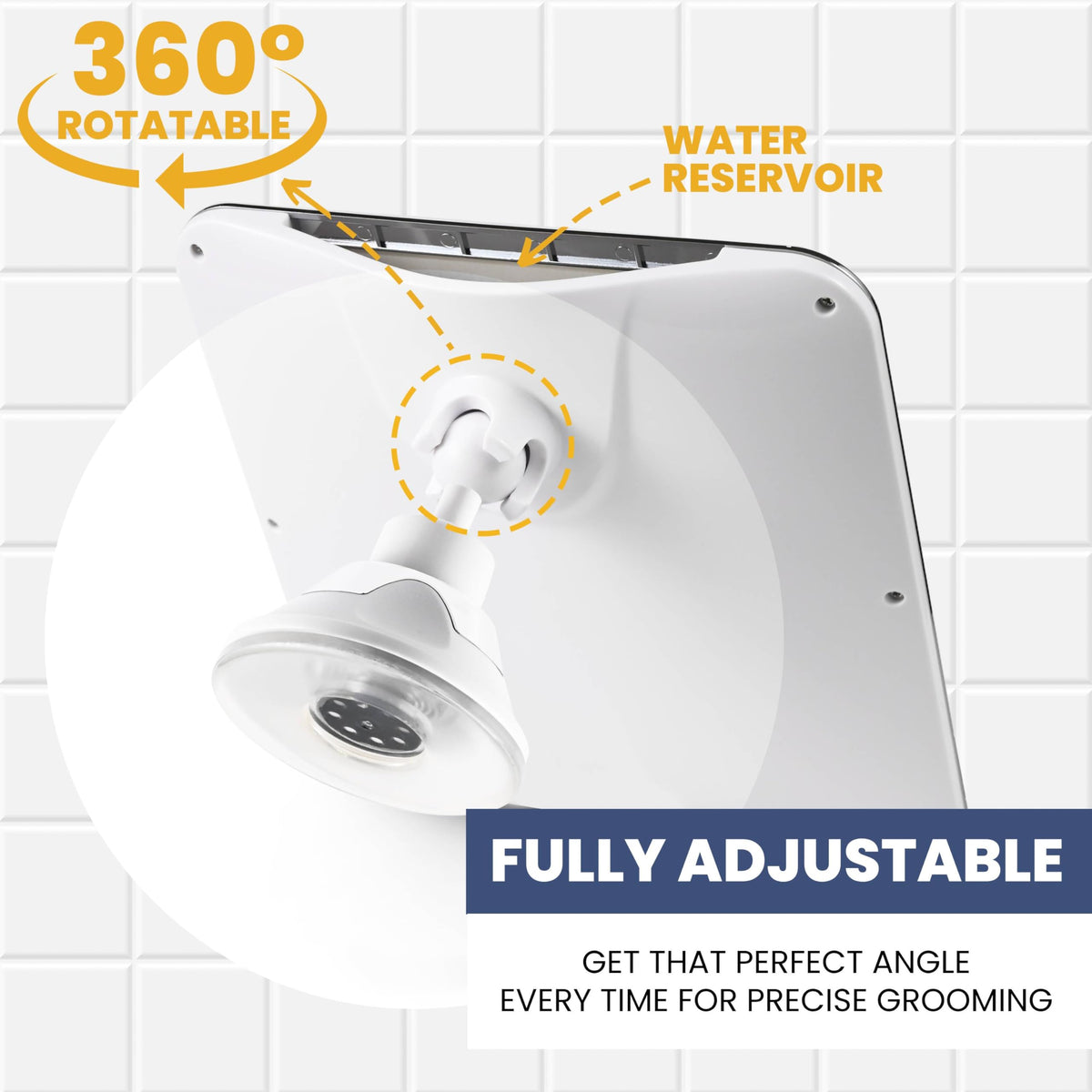 MIRRORVANA chrome finish fogless mirror adds a sleek bathroom look