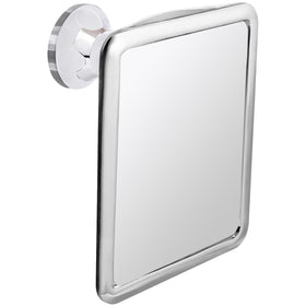 MIRRORVANA fogless mirror setup shows secure in shower mounting with strong suction