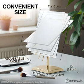 MIRRORVANA heavy base in gold for stable placement on surfaces
