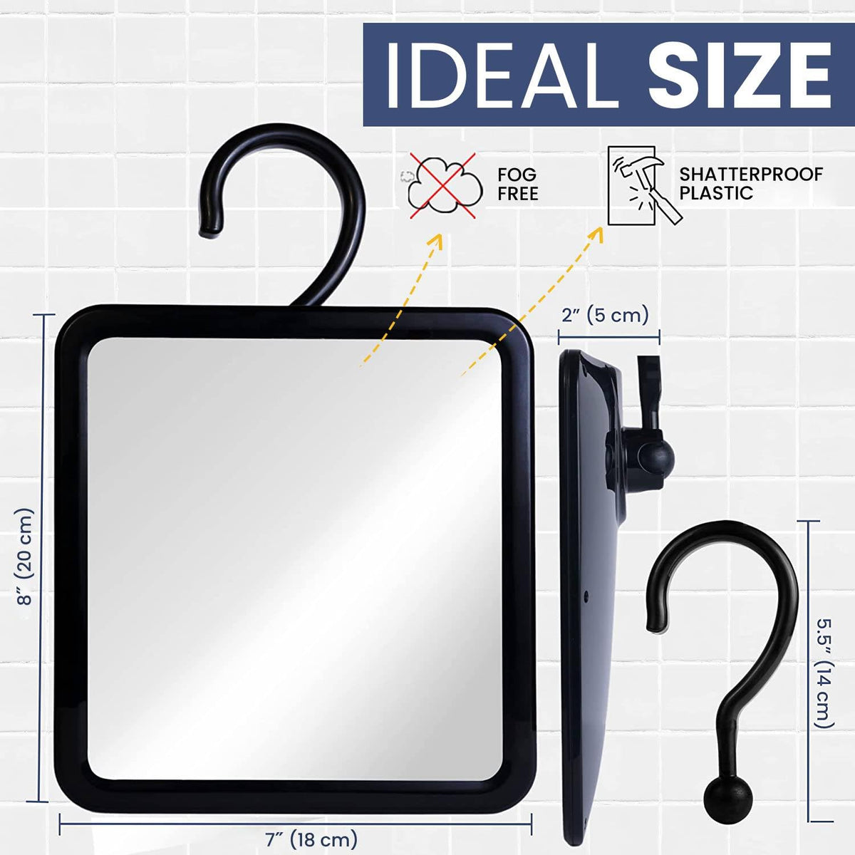 Hot-water chamber helps MIRRORVANA maintain visibility in steamy bathrooms.
