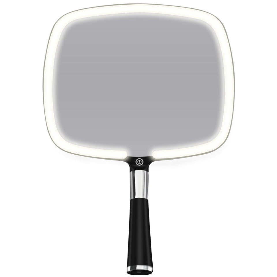 MIRRORVANA Lighted Travel Mirror with stand for hands-free makeup on the go
