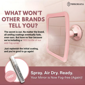 MIRRORVANA lightweight shatterproof design for safe daily use