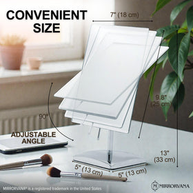 Mirrorvana makeup vanity mirror on desk for precise makeup.