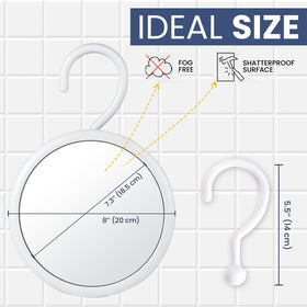 Mirrorvana Shatterproof Surface reduces risk of broken glass in showers.