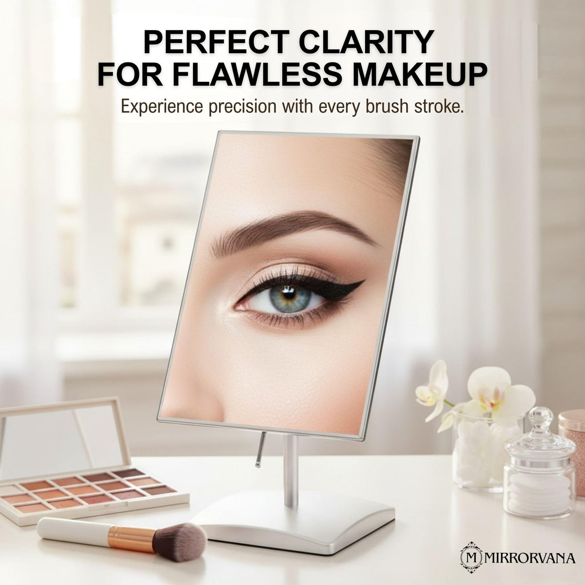 Mirrorvana white box packaging suggests a stylish, gift-ready presentation.