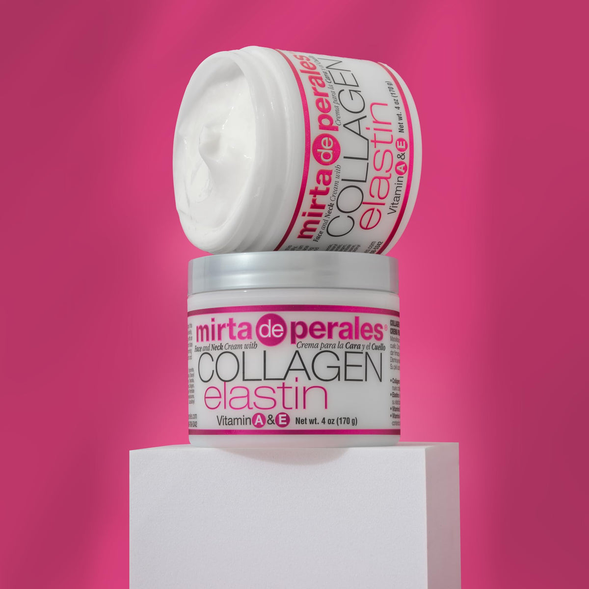 Cream texture swirl demonstrates luxurious formula designed to nourish facial skin.