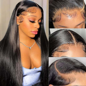 MIRTHFUL 180% density straight Brazilian virgin hair wig