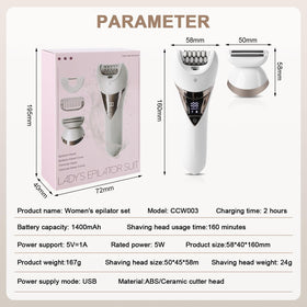 MiRUSI Epilator easy-clean attachments simplify post-use maintenance.